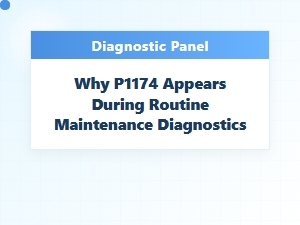 Why P1174 Appears During Routine Preventive Maintenance