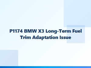 Bmw X3 Long-Term Fuel Trim Adaptation Issue
